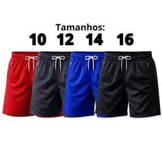 Kit 3 Short Infantil Bermuda juvenil Menino
