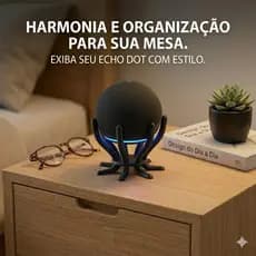 Suporte Para Alexa Echo Dot 4 ou 5  Versão com e sem relogio Efeito Alexa Flutuante