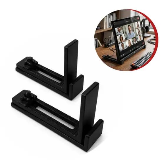Suporte Mesa Monitor TV Tablet 12 a 32 Polegadas Ajustável Preto