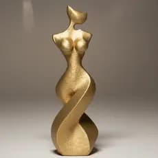Escultura Decorativa Abstrata Feminina para Sala e Escritório Enfeite Moderno de Luxo para Decoração