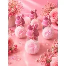 brilho Labial com Chaveiro Decorativo