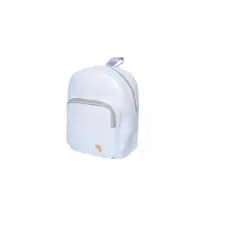 Mochila de Costas Feminina Brilhosa Glitter Passeio Cor:Branco