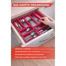Organizador de Talheres 8 Peças para Gaveta Ajustável