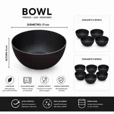 Conjunto 4-6-10 Tigelas Pratos Bowl Resistente Cozinha Sobremesa Salada Cereais