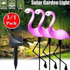 1/3Pcs Luz Solar LED Flamingo De Jardim Rosa À Prova D'água Decoração