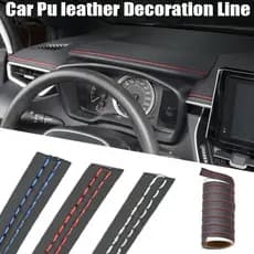 50cm/200cm Molduras De Carro Guarnição Couro Do Plutônio Trança Linha Decorativa Tira Para Porta Painel Adesivo Interior