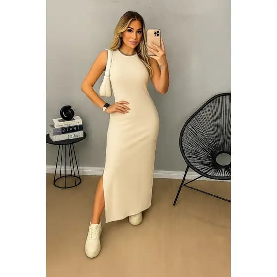 Vestido  Mídi regata