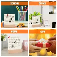 Calendário Criativo Feito à Mão Para Decoração de Casa Conjunto de Calendário de Mesa Com 3 Anéis Para Registrar a Data