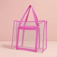 Bolsa Sacola Transparente Com Alça Reforçada Jumbo CDP Tamanho Médio