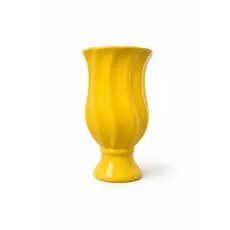 Vaso Cerâmica Torcido Unitário Decoração de Festa Chá Revelação Casamento Sala Mesa de Centro