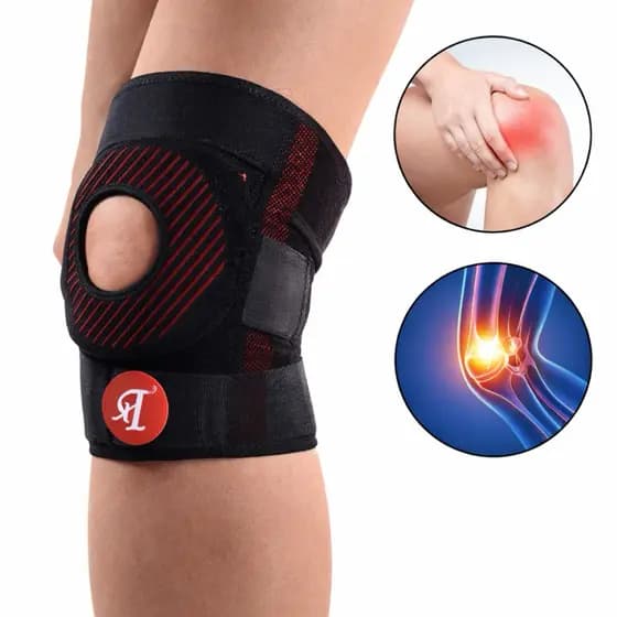 Joelheira Ortopédica Ajustável com Compressão | Suporte para Academia, Corrida e Dor no Joelho | Anti-Lesão + Conforto