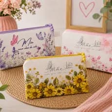 Kit 3 Necessaires Slim Dia das Mães 18x13cm Personalizadas