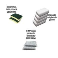 Esponja /bucha Para Limpeza Multiuso Kit 8 Unidades
