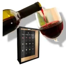 Quadro Porta Rolha/tampinha Vinhos Cerveja Preto De Parede