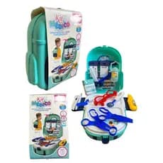 Brinquedo Mochila Kit Médico Maleta Infantil 24 Peças