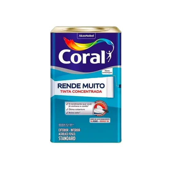 Tinta Coral Rende Muito 16L (Branco Gelo, Palha, Areia, Marfim)