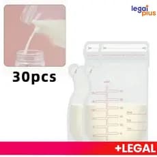 Kit com 30 Sacos de Armazenamento de Leite Materno para Freezer 250mL