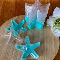 10 Lembrancinhas Estrelas do Mar Verde Tiffany ou Branco Fundo do Mar Porta Doces Decoração