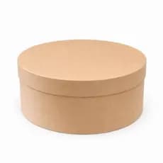 Caixa Redonda MDF Cru 20x20x8para Decoração, Cesta Café da Manhã e Artesanato