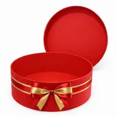 Caixa Redonda Luxo 25x25x10 para Presente – Ideal para Flores, Chocolates e Kits