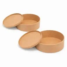 2 Caixas Redondas de MDF com Tampa 25x25x10 – Ideal para Cesta de Presente e Lembrancinha