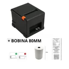 Impressora Térmica 80mm + Bobinas 80mm Ifood Delivery Restaurante Mercado Comércio Recibo Fiscal Portátil Diver USB