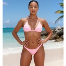 Kit 3 Calcinha Biquíni Fio Duplo Não Marca Confortável Sensual Piscina Praia Verão Marquinha de Fita