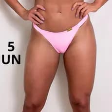 Kit 5 Calcinha Biquini Fio Duplo Microfibra Confortável Calcinha Não Marca Na Roupa Cós Alto Sensual