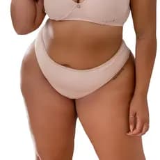 5 Calcinha Plus Size Cintura Alta Calçola Tanga Confortável Sustentação Dia a Dia Sortidas Reforçada