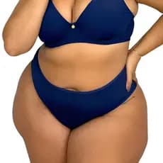 3 Calcinha Plus Size Cintura Alta Calçola Tanga Confortável Sustentação Dia a Dia Sortidas Reforçada