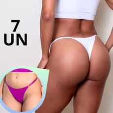 Kit 7 Calcinha Fio Duplo Tamanho Único Regulável Microfibra Premium Não Marca Confortável Sensual