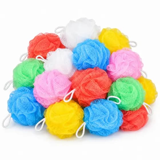 10 a 80 Unidades Esponja Bucha De Banho de  Nylon Com Cordinha