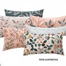 KIT COM 4-FRONHA  2-PARES 100%POLIÉSTER/MICROFIBRA 180 FIOS TAMANHO 50/CM X 70/CM ESTAMPAS SORTIDAS