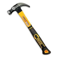 Martelo Unha Magnético 16OZ Ingco 29MM HCH81016 Aço Forjado Cabo Emborrachado Pregos Construção Reparos, artesanato