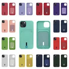 Capinha Card Capinha para colocar cartão para iPhone 13 normal 6.1" capinha com suporte de cartão capinha carteira