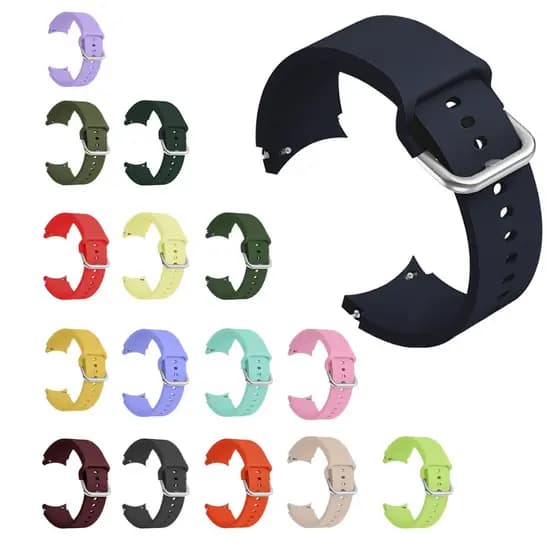 Pulseira Para Galaxy Watch 4 Watch 5 Watch 6 Watch 7 Watch Fe 40mm 44mm 45mm Silicone Sport Lisa