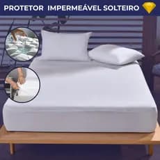 Protetor De Colchão Impermeável Solteiro Protec Com Elástico Silencioso Não Esquenta