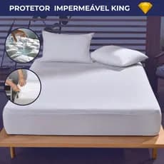 Protetor De Colchão Impermeável King Protec Com Elástico Silencioso Não Esquenta