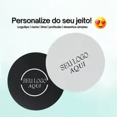 Kit Porta-Copos de Couro Sintético Absorvente Personalizado - nome/logo/casa/trabalho/evento