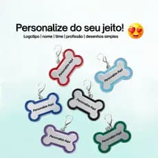 Chaveiro de Metal Pet Personalizado - pet/nome/contato/logo/identificação