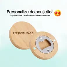 Abridor de Garrafa Personalizado com Ímã - Nome, Logo, Time, Profissão