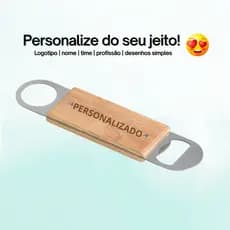 Abridor de Garrafa Personalizado - Nome, Logo, Time, Profissão