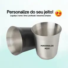 Copo Inox 150ml - chá, água, café, achocolatado, bebida alcoólica, escola, trabalho, academia