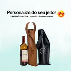 Sacola Porta Garrafa Personalizada - bebida/vinho/nome/logo/presente/trabalho/empresa