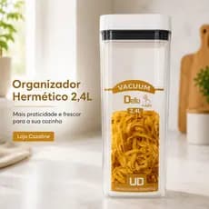 Pote Hermetico Retangular Armazenamento Alimentos Plastico 2,4 Litros