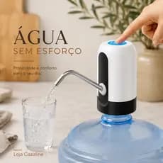 Bomba Elétrica Água Dispensador Portátil Sensor Recarregável Galão Filtro Puxador Aparelho