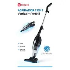 Aspirador de Po Elétrico 2 em 1 Vertical Portátil Fio 110V aspirador potente aspirador para pelos de pets