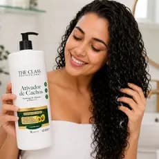 Ativador de Cachos Profissional Abacate 1 Litro Creme para Cachos Anti Frizz Hidratação UV creme para pentear