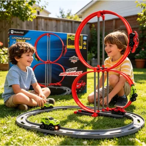 Pista De Corrida Carrinho Eletrico Magnetico Autorama Radical Menino Brinquedo Infantil Vermelho