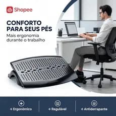 Suporte Para Pés Ergonômico Antiderrapante Alívio Dores Varizes apoio pe nr17 corretor postura sentada